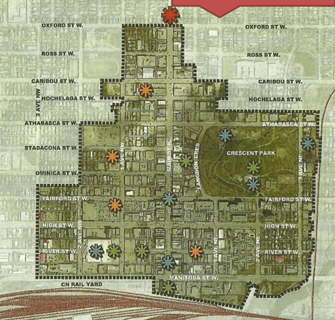 Downtown Moose Jaw Area Map Downtown Moose Jaw Area Map